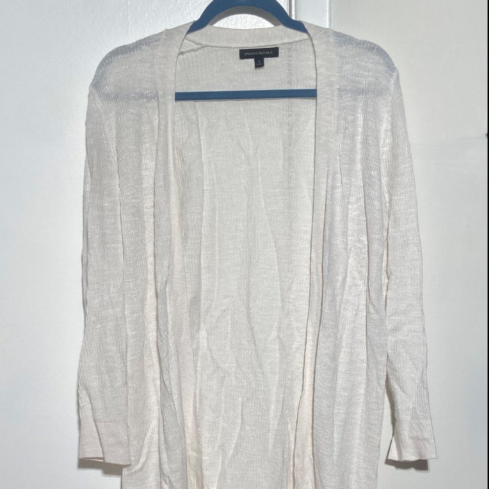 Banana Republic White Cashmere Sweater